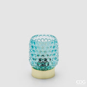 EDG Enzo De Gasperi Lampada da Tavolo Bubbles Rotondo Led H 11 Cm D 8,5 Cm IP20 Scatola Regalo Blu