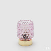 EDG Enzo De Gasperi Lampada da Tavolo Bubbles Rotondo Led H 11 Cm D 8,5 Cm IP20 Scatola Regalo Rosa