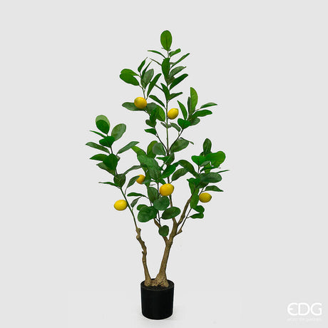 edg enzo de gasperi edg enzo de gasperi limone vogue x6 con vaso pianta artificiale h 126 cm verde giallo ean 8059824607430