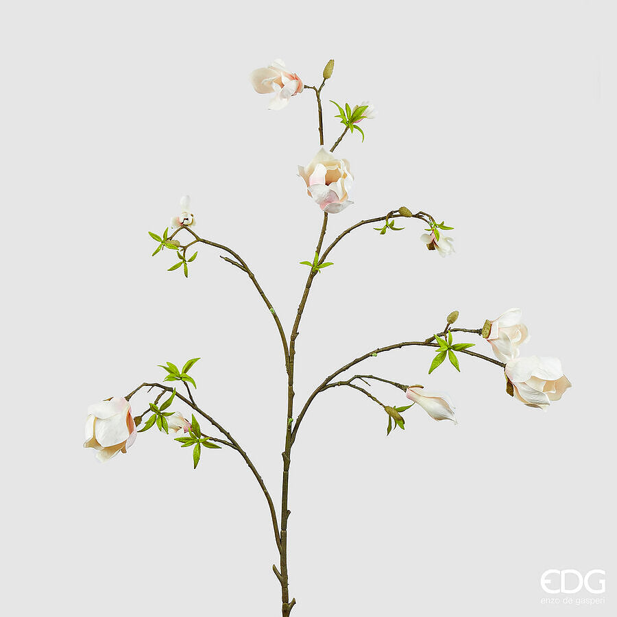 edg enzo de gasperi edg enzo de gasperi magnolia jumbo ramo h 140 cm pianta artificiale colore bianco rosa ean 8059824489944