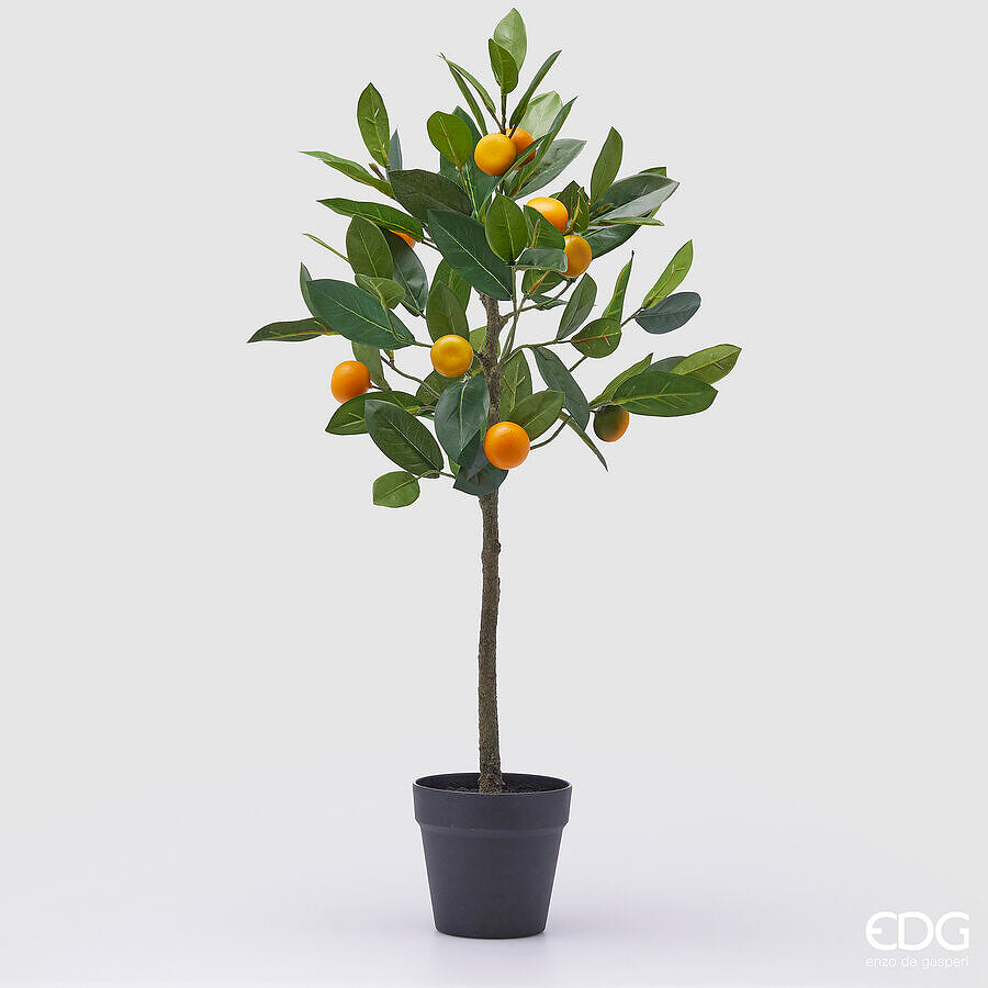 edg enzo de gasperi edg enzo de gasperi mandarino con vaso h 76 cm pianta artificiale mix verde ean 8059824355911