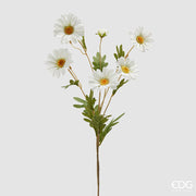 EDG Enzo De Gasperi Margherita Ramo x5 con Bocciolo H 77 Cm Pianta Artificiale Bianco