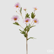 EDG Enzo De Gasperi Margherita Ramo x5 con Bocciolo H 77 Cm Pianta Artificiale Bianco Rosa
