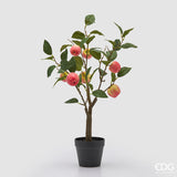 edg enzo de gasperi edg enzo de gasperi melo con vaso e foglie x8 pianta artificiale h 60 cm rosso ean 8059824634788