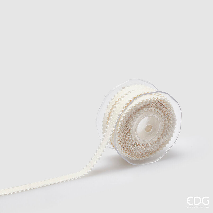 edg enzo de gasperi edg enzo de gasperi nastro balze natalizio h 16 cm l 10 mt cream ean 8059824372826