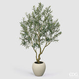 edg enzo de gasperi edg enzo de gasperi olivo vogue con vaso pianta artificiale h 240 cm verde ean 8059824607478