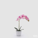 edg enzo de gasperi edg enzo de gasperi orchidea phalaenopsis con vaso e foglie h 40 cm pianta artificiale fuchsia ean 8059824513571