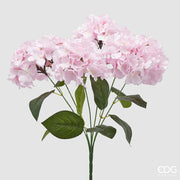 EDG Enzo De Gasperi Ortensia Bouquet x6 con Foglie H 50 Cm Pianta Artificiale Colore Rosa