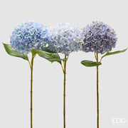 EDG Enzo De Gasperi Ortensia Ramo con Foglie Ass. H 65 Cm Pianta Artificiale Colore Celeste 1 Pz