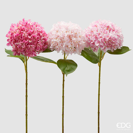 edg enzo de gasperi edg enzo de gasperi ortensia ramo con foglie ass h 65 cm pianta artificiale colore rosa 1 pz ean 8059824501134