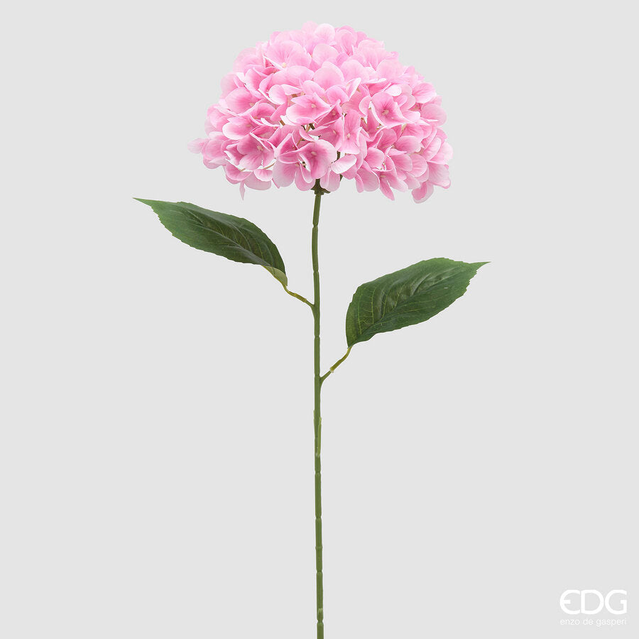 edg enzo de gasperi edg enzo de gasperi ortensia ramo con foglie h 70 cm pianta artificiale rosa chiaro ean 8059824634641