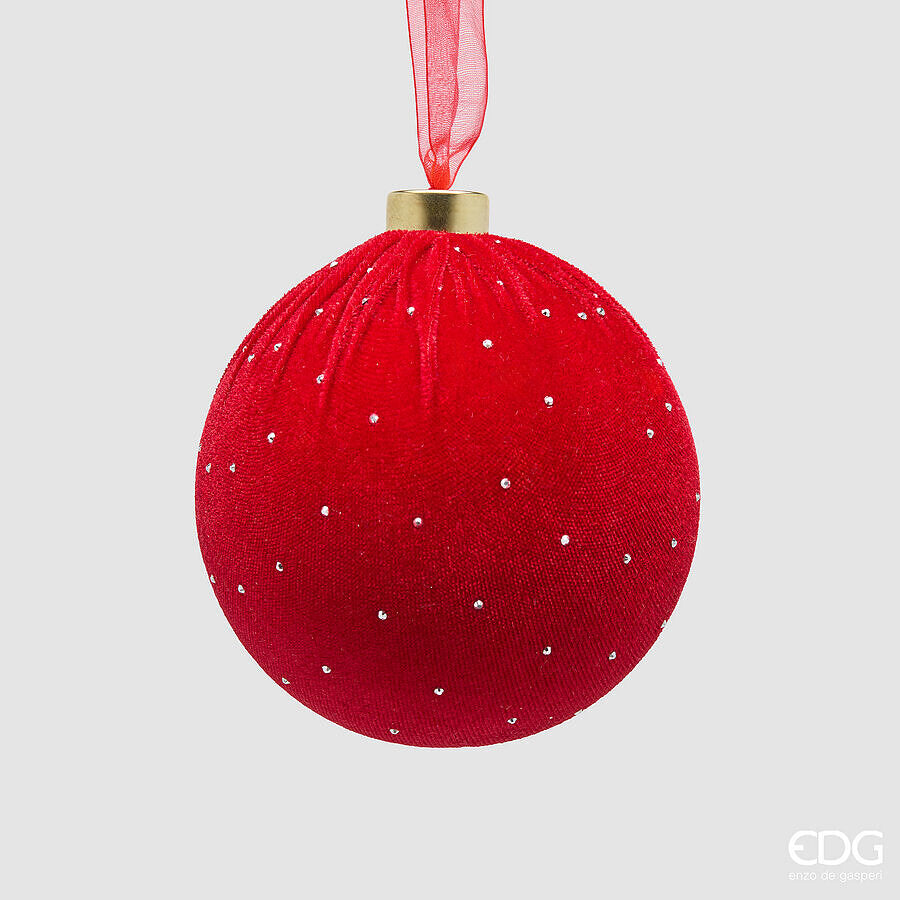 edg enzo de gasperi edg enzo de gasperi palla di natale con brillanti 10 cm rossa addobbo per albero di natale ean 8059824727220