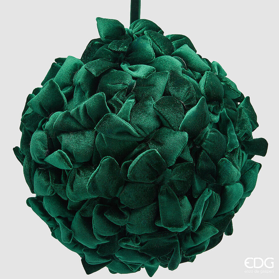 edg enzo de gasperi edg enzo de gasperi palla di natale con fiocchi 22 cm verde addobbo per albero di natale ean 8059824731142