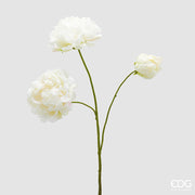 EDG Enzo De Gasperi Peonia Ramo x3 con H 67 Cm Pianta Artificiale Colore Avorio