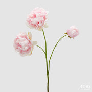 EDG Enzo De Gasperi Peonia Ramo x3 con H 67 Cm Pianta Artificiale Colore Rosa