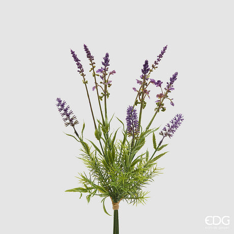 edg enzo de gasperi edg enzo de gasperi pianta artificiale lavanda cespuglio con foglie h 36 cm lavanda decorativa realistica design naturale ean 8059824513830