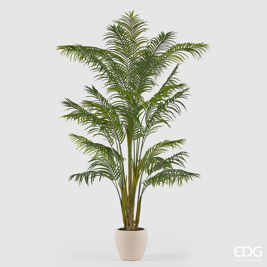 edg enzo de gasperi edg enzo de gasperi pianta artificiale palma areca vogue con vaso h240 cm pianta decorativa realistica design moderno ean 8059824655028