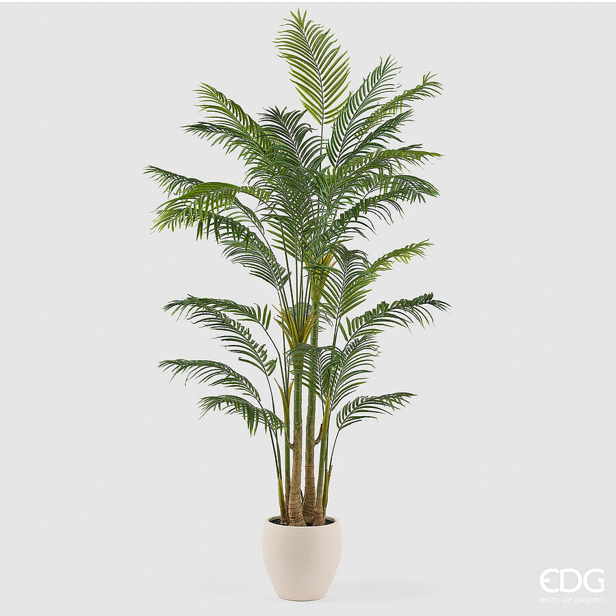 edg enzo de gasperi edg enzo de gasperi pianta artificiale palma areca vogue con vaso h270 cm pianta decorativa realistica design moderno ean 8059824655011
