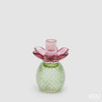 edg enzo de gasperi edg enzo de gasperi portacandela flower in vetro h 16 cm d 12 cm violet mix ean 8059824630339