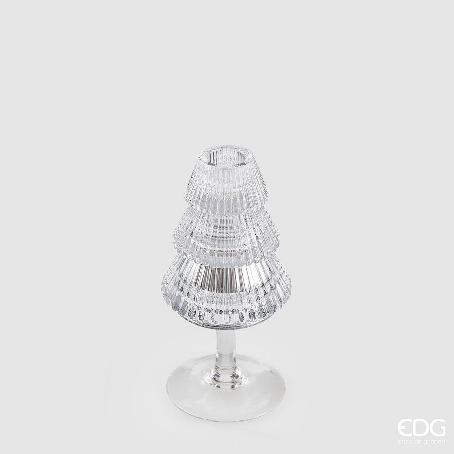 edg enzo de gasperi edg enzo de gasperi portacandela pino di natale h 16 cm d 8 cm piede calice silver ean 8059824548283