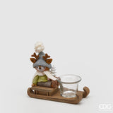 edg enzo de gasperi edg enzo de gasperi portacandela renna con slitta natale h 13 cm scatola regalo multicolor ean 8059824183774