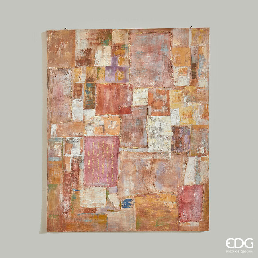 edg enzo de gasperi edg enzo de gasperi quadro a olio orange mix 150 x 120 cm dipinto decorativo moderno parete casa ean 8056372833090