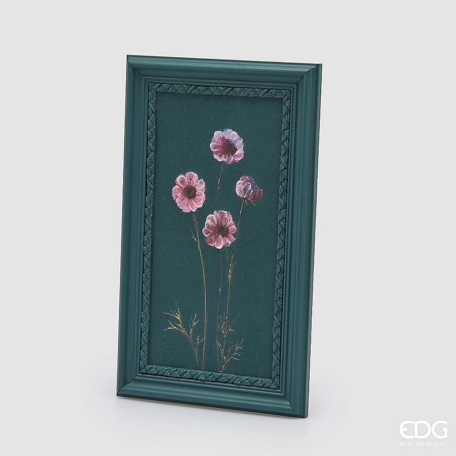 edg enzo de gasperi edg enzo de gasperi quadro rettangolare con fiori verde acqua 43 x 26 cm decorazione parete design moderno casa ean 8059824620989
