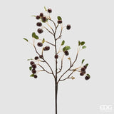 edg enzo de gasperi edg enzo de gasperi ramo di ciliegie artificiale h 95 cm con frutti e foglie burgundy