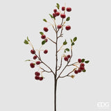 edg enzo de gasperi edg enzo de gasperi ramo di ciliegie artificiale h 95 cm con frutti e foglie rosso