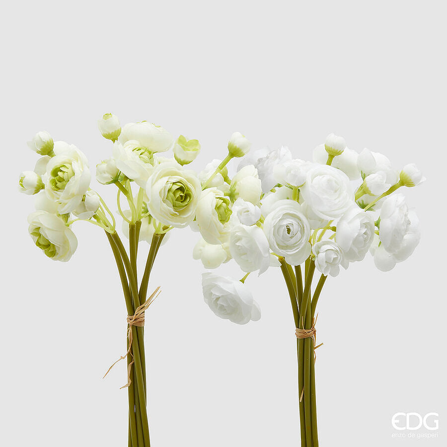 edg enzo de gasperi edg enzo de gasperi ranuncolo bouquet x6 ass h 30 cm pianta artificiale bianco o verde 1 pz ean 8059824474858