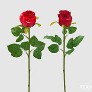 EDG Enzo De Gasperi Rosa Bocciolo Olis 3 Fg Ramo Ass. H 51 Cm Pianta Artificiale Rosso 1 Pz