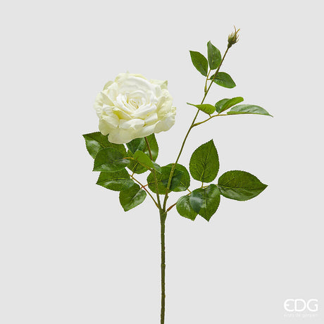 edg enzo de gasperi edg enzo de gasperi rosa gloria ramo con foglie e bocciolo h 60 cm pianta artificiale verde chiaro ean 8059824491916