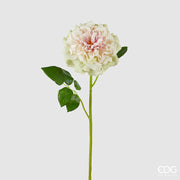 EDG Enzo De Gasperi Rosa Jumbo Ramo con Foglie H 80 Cm D 18 Cm Pianta Artificiale Colore Verde Rosa