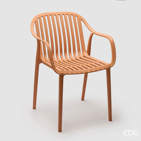 edg enzo de gasperi edg enzo de gasperi Stuhl „Righe“ für den Objektbereich H 82,5 cm B 55,5 cm T 60 cm Rostrot EAN 8059824632586