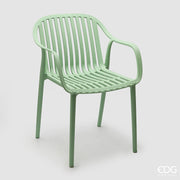 EDG Enzo De Gasperi Sedia Righe Contract Verde Chiaro Plastica