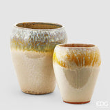 edg enzo de gasperi edg enzo de gasperi set 2 pz vaso glaze bombato h 42 cm h 32 cm waterproof multicolor ean 8056372984815