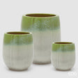 edg enzo de gasperi edg enzo de gasperi set 3 pz vaso glaze atlas spicchi bombato h 72 cm h 55 cm h 40 cm waterproof mix verde ean 8059824608826