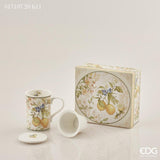 edg enzo de gasperi edg enzo de gasperi tazza con filtro porcellana h 17 cm d 20 cm 320 ml confezione regalo giallo ean 8056372397318