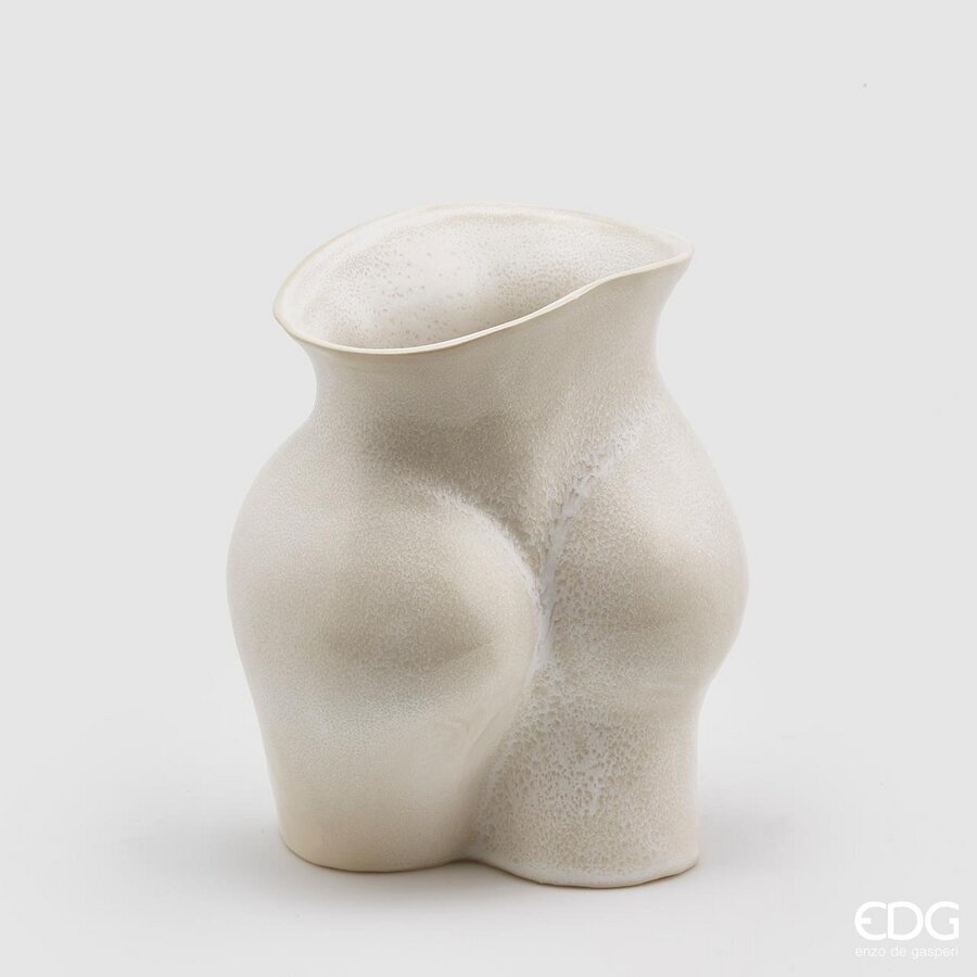 edg enzo de gasperi edg enzo de gasperi vaso chakra booty h 26 cm 22 x 16 cm ceramica bianco ean 8059824958976