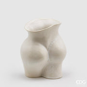 EDG Enzo De Gasperi Vaso Chakra Booty H 26 Cm 22 x 16 Cm Ceramica Bianco