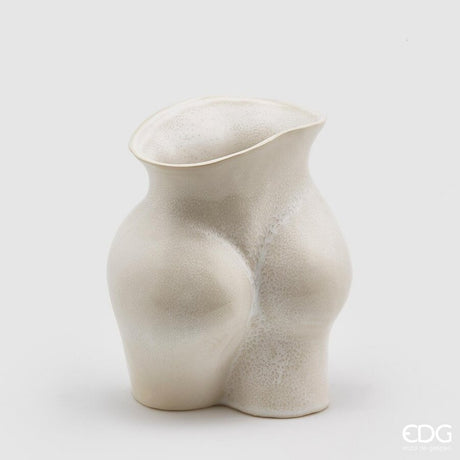 edg enzo de gasperi edg enzo de gasperi vaso chakra booty h 26 cm 22 x 16 cm ceramica bianco ean 8059824958976