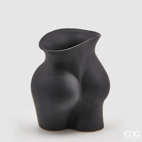 edg enzo de gasperi edg enzo de gasperi vaso chakra booty h 26 cm 22 x 16 cm ceramica nero ean 8059824018793
