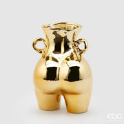 EDG Enzo De Gasperi Vaso Chakra Booty H 27 Cm 20 x 16,5 Cm Ceramica Oro