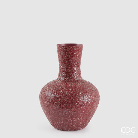 edg enzo de gasperi edg enzo de gasperi vaso crackle anfora h 38 cm d 26 cm metallo dark pink ean 8059824542007