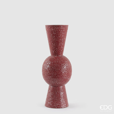 edg enzo de gasperi edg enzo de gasperi vaso crackle geometrir h 55 cm d 20 cm metallo dark pink ean 8059824541918