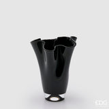 edg enzo de gasperi edg enzo de gasperi vaso drappo nida h 22 cm d 17 cm vetro nero ean 8056372129018