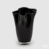 edg enzo de gasperi edg enzo de gasperi vaso drappo nida h 40 cm d 30 cm vetro nero ean 8031295822253