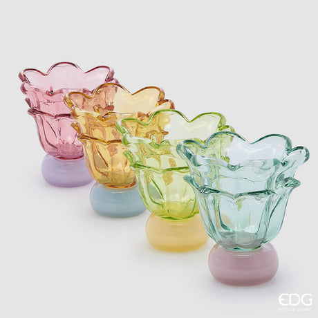 edg enzo de gasperi edg enzo de gasperi vaso fiore con piede e portacandela ass h 155 cm d 15 cm multicolor 1 pz ean 8059824625281