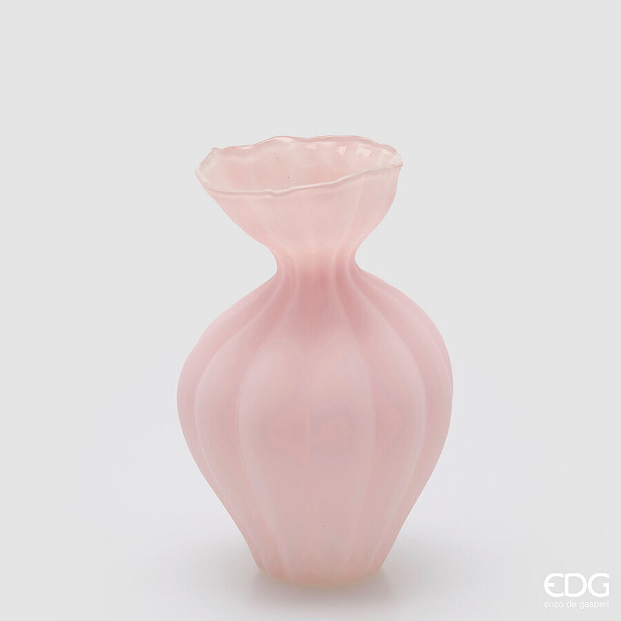 edg enzo de gasperi edg enzo de gasperi vaso flow sinuoso h 305 cm d 195 cm waterproof vetro satinato pink ean 8059824630612