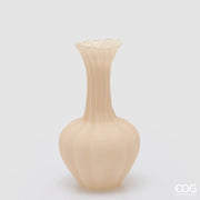 EDG Enzo De Gasperi Vaso Flow Sinuoso H 31 Cm D 17 Cm Waterproof Vetro Avorio